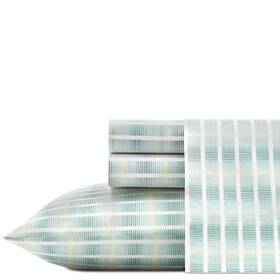 Ushsa01093267 Tommy Bahama Off The Grid 4-piece Green Striped Cotton Queen Sheet Set
