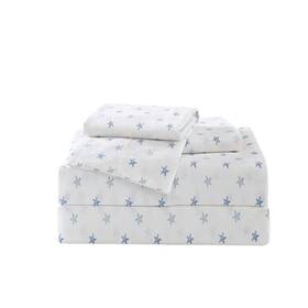 Ushsa01167011 Tommy Bahama Sheet Sets Botanical Washed Cotton Soft In Blue Queen 4-piece Ushsa01167011 Tommy Bahama Sheet Sets Botanical Washed Cotton Soft In Blue Queen 4-piece