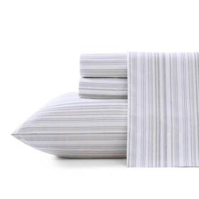 Ushsa01217744 Tommy Bahama Kahanu Stripe 4-piece Gray Cool Zone Cotton Queen Sheet Set