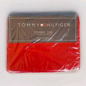 121853 Tommy Hilfiger Cardinal Red King Fitted Sheet Ring Spun Combed Cotton 121853 Tommy Hilfiger Cardinal Red King Fitted Sheet Ring Spun Combed Cotton