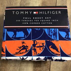 Tommy Hilfiger 651862189428 Vintage 2002 Retro Surf 4pc Full Sheet Set 100% Combed Cotton