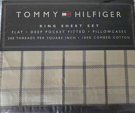 Tommy Hilfiger 651862252320 Hudson Valley King Sheet Set New
