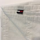 Tommy Hilfiger Twin Flat Sheet Grey White Striped Cotton Blend