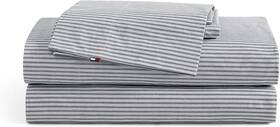 Ushsa01319809 Tommy Hilfiger Cotton Percale Sheet Set With Pillowcase Twin Highland Ticking Strip Ushsa01319809 Tommy Hilfiger Cotton Percale Sheet Set With Pillowcase Twin Highland Ticking Strip