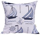 Tpcover-vehicle-24x24v03bluesailing Decorative Handmade Cotton Throw Pillow Shams Sailing Bike Fire Ba