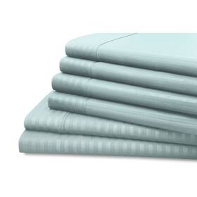 Trade Linker International 817107026075 Hotel New York 6-piece Dobby Stripe Sheet Set