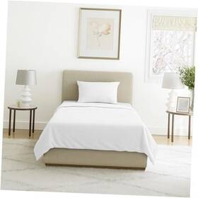 66-mf75s-t-wht Trademark Global Brushed Microfiber Sheet Set Twin White