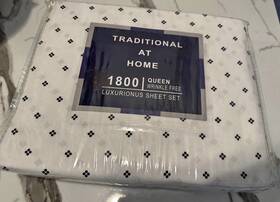 2-12113 Traditional At Home 1800 Queen Microfiber Sheet Set Wrinkle Free Deep Pocket 2-12113 Traditional At Home 1800 Queen Microfiber Sheet Set Wrinkle Free Deep Pocket