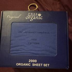 Rn151371 Tree Organic King Sheet Set 2000 Series Blue 100% Cotton Deep Fitted Rn151371 Tree Organic King Sheet Set 2000 Series Blue 100% Cotton Deep Fitted