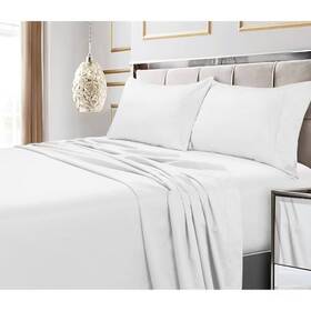 52597145 Tribeca Living California King 4pc 600 Thread Count Deep Pocket Solid Sheet Set White 52597145 Tribeca Living California King 4pc 600 Thread Count Deep Pocket Solid Sheet Set White