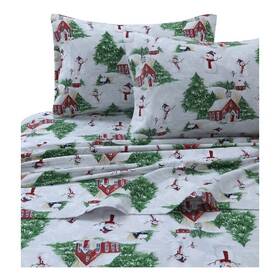 53118553 Tribeca Living Printed Cotton Flannel Extra Deep Pocket Sheet Set King