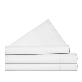 Tribeca Living 639266506157 King Bed Sheet Set Crisp And Smooth Cotton Percale Solid Sheets Pillowca
