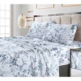 78469869 Tribeca Living King 300 Thread Count Printed Pattern Sateen Sheet Set Blue Vernazza 78469869 Tribeca Living King 300 Thread Count Printed Pattern Sateen Sheet Set Blue Vernazza