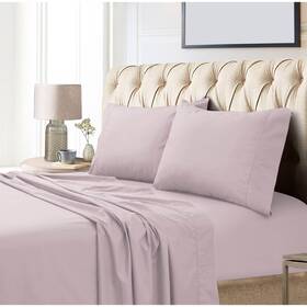 79768202 Tribeca Living King 800 Thread Count Extra Deep Pocket Sateen Sheet Set Lavender