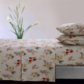 83942257 Tribeca Living King 170 Gsm Extra Deep Pocket Flannel Sheet Set Leilani Floral Cream 83942257 Tribeca Living King 170 Gsm Extra Deep Pocket Flannel Sheet Set Leilani Floral Cream