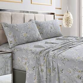 Tribeca Living 842941104573 California King Bed Sheet Set 300 Thread Count Soft Cotton Sa