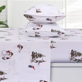 Tribeca Living 842941118990 Printed Flannel Twin Sheet Set Super Soft 100% Cotton Extra Deep Pocket Fit