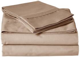 Tribeca Living 852661468824 California King Bed Sheet Set Crisp And Smooth Cotton Percale Solid Sheets A