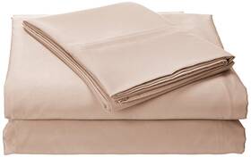 Tribeca Living 852661471282 Solid Deep Pocket Sheet Set Twin Cashmere