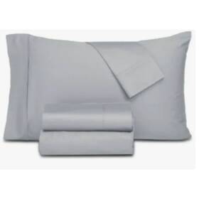 Trident 850057613179 Everyday Home By 100% Organic 300 Tc Cotton Sheet Set - Cal King Gray