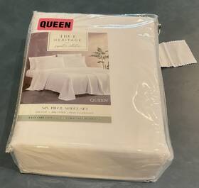 True Heritage 889459575259 6 Piece White Wrinkle Resistant Signature Collection Queen Sheets True Heritage 889459575259 6 Piece White Wrinkle Resistant Signature Collection Queen Sheets