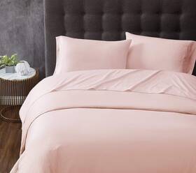 Truly Calm Home For Health 783048136923 Full 4 Piece Sheet Pillowcase Set Blush