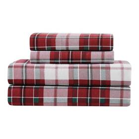 91927312 Truly Soft King Flannel Sheet Set Holiday Plaid