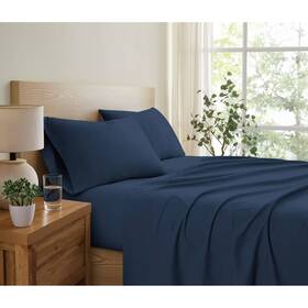 94863748 Truly Soft Twin Everyday Sheet Set Dark Blue