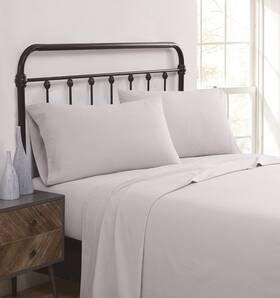 Truly Soft Everyday 783048164315 Twin 3 Piece Sheet Pillowcase Set - Solid Flannel Collection 100% Cotton