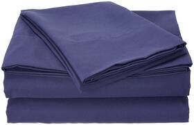 Truly Soft Everyday 783048998910 Sheet Set Navy Polyester 3-piece Twin Solid Color Themed Adult Be