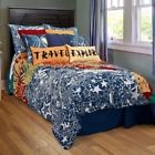 Sktbs1434up003975 Twin Explore Solid Kids Bs1434 Bs Color Pc T Skirt 1 Bed Travel Navy Pattern