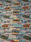 Twin Hot Wheels Fitted Sheet Blue Vintage Boys Car Bedding