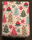 Twlnd Holiday Tree Flannel Sheet Set Christmas Full Bed Size