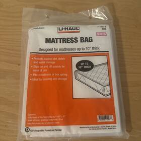 U-haul 801000910036 Standard Queen Mattress Bag - 92 Inch X 60 10 Clear