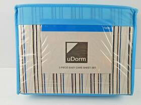 Udorm 748279850178 Twin Size Sheets Set Easy Care 3 Pieces Jake Stripe