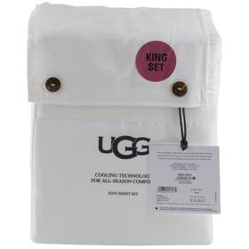 Ugg 008889013272 Alahna Snow White King Sheet Set 2 Pillowcases Ugg 008889013272 Alahna Snow White King Sheet Set 2 Pillowcases
