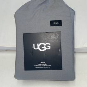 Ugg Australia 008889321575 Devon King Sheet 4pc Set Clear Creek Fits Mattress Up To 17 Inch Deep Gray Ugg Australia 008889321575 Devon King Sheet 4pc Set Clear Creek Fits Mattress Up To 17 Inch Deep Gray