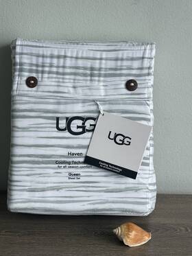 Ugg Australia 008889410224 Haven Queen 4pc Sheet Set Cooling Technology Comfort All Season New