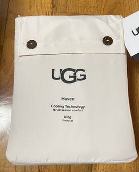0888901335 Ugg Australia Brand New Haven Cooling Sheet Set King Shell Color With Tags