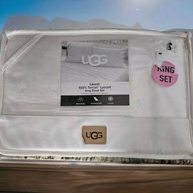 0888933088 Ugg Australia Nwt King 4 Piece Set White Sheet Laurel 100% Tencel Lyocell New Shipping