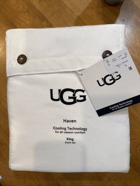 0888936521 Ugg Australia Haven King 4 Piece Sheet Nwt Set-snow/bright White Cooling Technology
