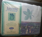 Ultimate Luxury Favorite Things Off White Green Purple Painted Scroll Twin Sheet Set Nwt 026598484022