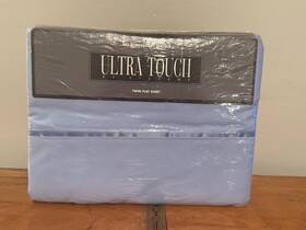 Ultra Touch By Stevens 028828281586 Vintage 90s No Iron Twin Flat Sheet Iris Blue New Sealed