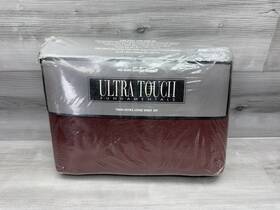 Ultra Touch Fundamental 028828547262 Fundamentals Twin Extra Long Percale Sheet Set Maroon New