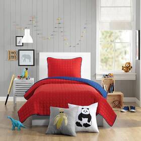 C025918rdnas Urban Playground All Seasons Ayer Red Quilt Set - 2 Twin