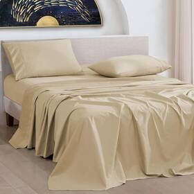 Urbanhut 744110783520 California King Size Sheets 100% Pure Cotton 1000 Thread Count 4 Pc Be