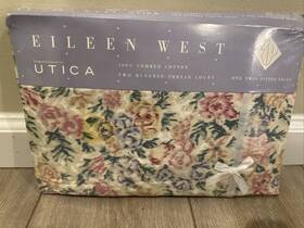 Utica 028828143440 Vintage Eileen West Victorian Tapestry One Twin Fitted Sheet Floral 39x75