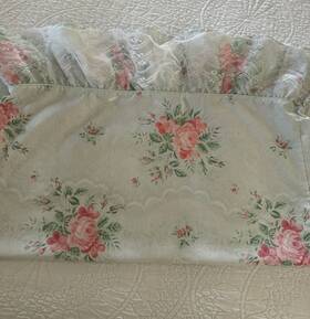Utica 028828271402 Vintage No Iron Percale 4 Piece Twin Sheet Set Shabby Chic Cabbage Rose