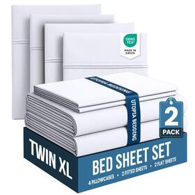 Utopia Bedding 197703209677 Twin Xl Bed Sheets Set - Pack Of 2 White