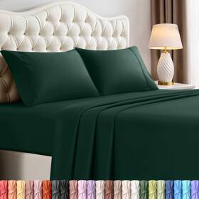 Utopia Bedding 840143583608 Queen Size Sheet Set 4 Piece Bed Emerald Green